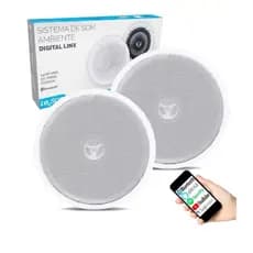 Kit Caixas Embutir Som Bluetooth Redonda Ativa+Passiva LeSon