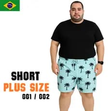 Bermuda Plus Size Treino Fitness Academia Masculina Corrida Conforto Tactel Premium