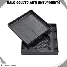 Ralo 10x10 Ralo Oculto Anti Entupimento Em PP Banheiro Filtro Coletor de Cabelo Universal Anti Odor Are