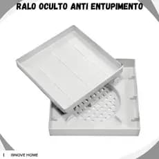 Ralo 10x10 Oculto Para Box Banheiro Em PP Anti Entupimento Filtro de Cabelo Protetor de Ralo Universal Are