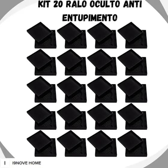 Kit 20 Ralo 10x10 Protetor de Ralo Banheiro Anti Entupimento Anti Odor Ralo Oculto Filtro de Cabelo Universal  Are