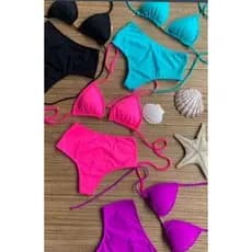 Conjunto de Biquini Hot Pant Levanta Bumbum Tendencia Verão