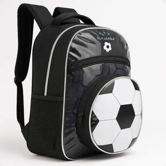 Mochila Escolar Infantil Masculina Futebol Bola 3d Alça Acolchoada Volta as aulas