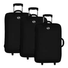 Kit Malas De Viagem Village Com Rodinhas E Alça Retrátil