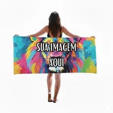 Canga Personalizada Sua imagem / Foto Estampada Moda Praia Verão