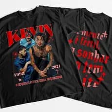 Camiseta Estampada Mc Kevin A mente É Fértil Pra Sonhar Não Tem Limite Camisa Blusa Cantor
