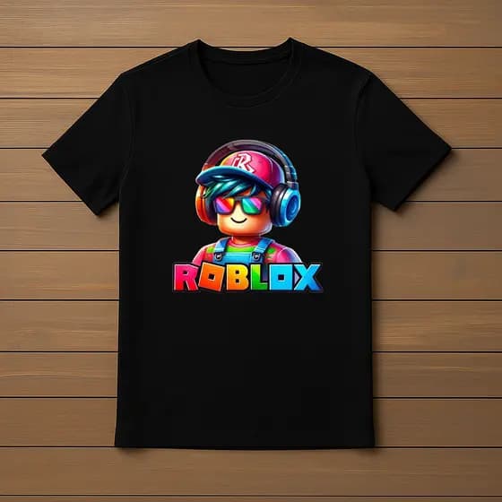 Camisa Camiseta  Infantil Juvenil Menino Menina Roblox Fone Desenho Anime Jogo Game Gamer