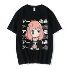 Camiseta Anime Japonês Spy x Família Anya Moda Indie Manga Blusa Desenho Camisa