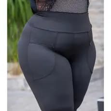CALÇA FEMININA FLANELADA GROSSA BOLSO ZIPER CINTURA ALTA FORRADA do  34 ao 60