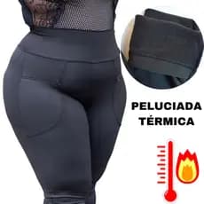 Calça Feminina Plus Size Peluciada Legging Flanelada Térmica Com Bolso Ziper Moletom GG ao G4