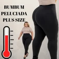 Calça Legging Peluciado Levanta Bumbum Plus Cize Tecido Grosso Zero Transparência GG ao G4