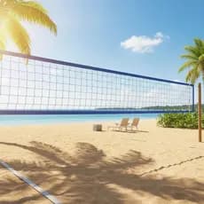 Rede de Vôlei de Praia 8,50m 4 Faixas Oficial