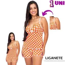SHORTDOLL BABYDOLL ROUPA DE DORMIR FEMININA BEIBEDOLL PREMIUM SEM BOJO POSSUI ALÇA REGULÁVEL