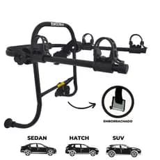 Suporte para bike Transbike para 2 bicicletas Preto com Espuma Sedan Hatch MTB Speed