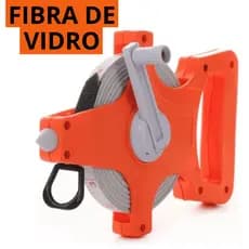 Trena Aberta Fita Fibra De Vidro Métrica com Manivela - 50 Metros , Casa, Construção, Reforma Medida.
