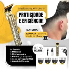 Máquina De Cortar Cabelo Para Barba Masculina Designer Elétrico Profissional Premium YIHAN.STORE