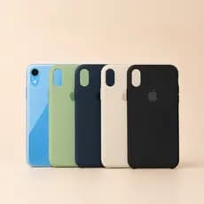KIT 5 CAPA CAPINHA CASE PARA IPHONE XR NORMAL A SILICONE INTERIOR AVELUDADA PROTEÇÃO