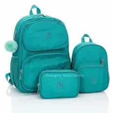 Kit 3 peças/ Mochila Grande De Costa estilo / inspiração Rebecca Bonbon Lancheira Estojo