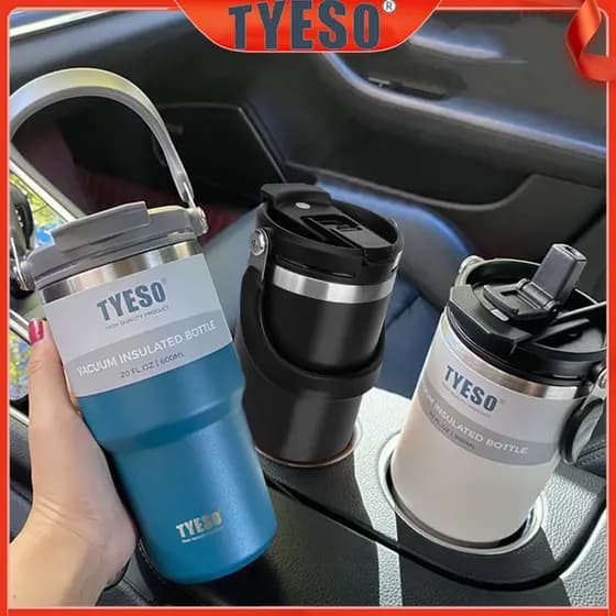 Garrafa térmica Flip Straw Tumbler 580mL Inox Polar 22065