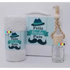 Lembrancinha Dia Dos Pais Kit Toalhinha Aromatizador De Carro Cheirinho Brinde masculina homem