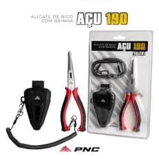 Alicate Inox de Bico Pinnacle Açu 190 com Bainha e Cordão - 19cm