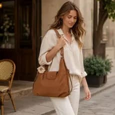 🎀 Bolsa PERFEITA Feminina Hobo Grande Couro Sintético Casual Chic Ombro com Alça Ajustável TM9211 AMY