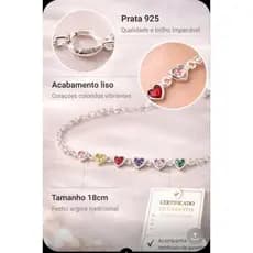 Pulseira de coração Prata 925