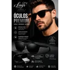Óculos de Sol Escuro Unissex Moderno Quadrado Grande Proteção UV Elegante + Case