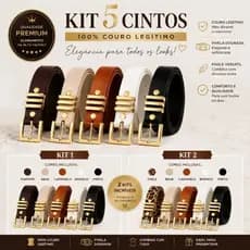 MENINASSSS - KIT de 5 CINTOS FINOS FEMININO CORES LINDAS
