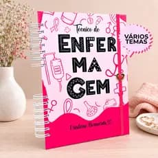 Caderno Universitário 400 Páginas 10 Matérias Personalizado com Nome + Chaveiros