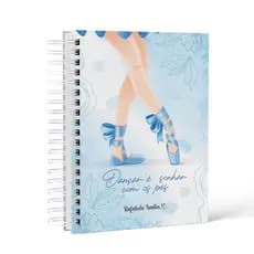 Caderno Tema Ballet Personalizado Com o Nome - Tamanho Universitário