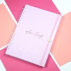 Caderno personalizado com o nome - tamanho Universitário cor rosa