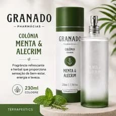 Granado Colônia Menta & Alecrim 230ml Terrapeutics Original Perfume Unissex Alta Fixação