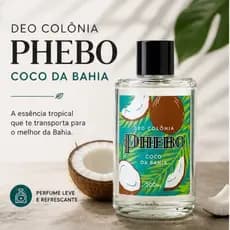 COLÔNIA PHEBO COCO DA BAHIA 200ML – PERFUME MARCANTE E REFRESCANTE UNISSEX ORIGINAL
