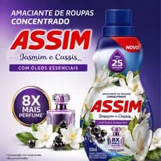 Amaciante Assim Concentrado Jasmin e Cassis 500ml Perfume Intenso