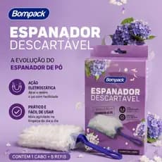 Espanador Bompack Descartável Remove Poeira C/5 Refis