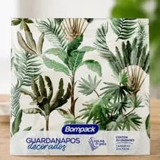 Guardanapo Decorado Bompack Palmeiras C/20 Folhas Tripla 33x33