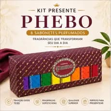 KIT PRESENTE PHEBO – 8 SABONETES PERFUMADOS 90G CADA