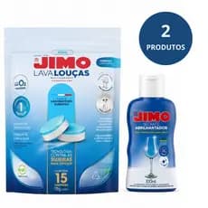 Kit Lava Louças Jimo 15 Pastilhas + Secante Abrilhantador 100ml