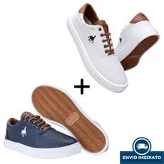 KIT 2 PARES - Tênis Casual Masculino Confortável e Leve Dia a Dia