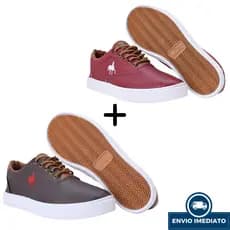 KIT 2 PARES - Tênis Masculino Confortável e Leve Dia a Dia