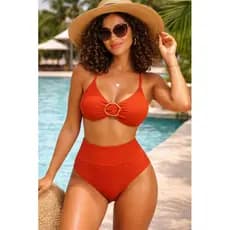 Biquini com cós,Biquini hot pants,Biquini argola