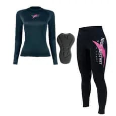 Conjunto Calça E Camiseta Ciclista Bike Feminino Acolchoado Profissional