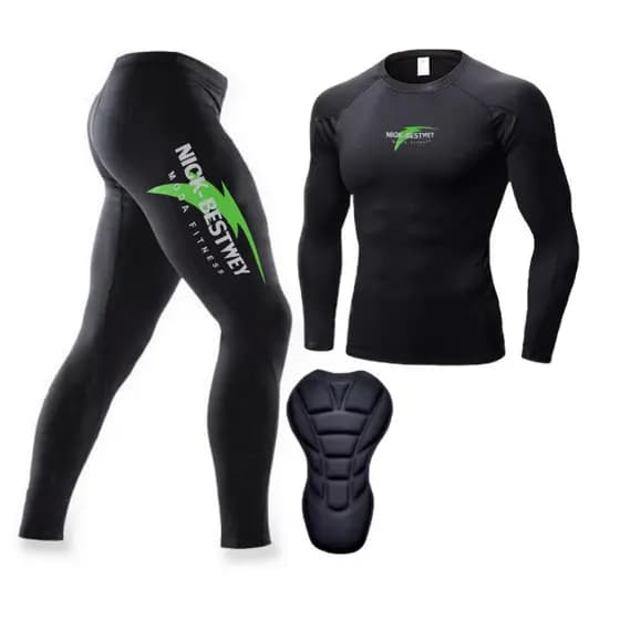 Conjunto Calça E Camiseta De Ciclismo Bike Profissional Acolchoada com Forro Camada Dupla D90