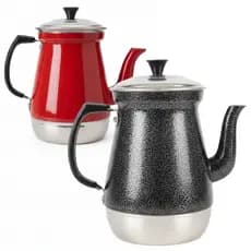 Bule Chaleira Esmaltado Craquelado Tradicional Alumínio Reforçado chá e café servir  Luxo 800 ml N6