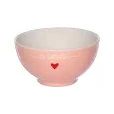 Bowl Tigela  Porcelana Lamour Rosa 440ML Mesa posta Luxo
