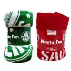 Manta Soft  Palmeiras / Corinthians / São Paulo Solteiro Jolitex-Original Licenciado Macio presente