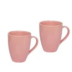 Kit 2 Canecas De Cerâmica 280ml Rosa Maeve Café E Chá Linda