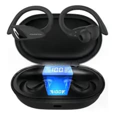 Fone De Ouvido Bluetooth Esportivo Microfone e Luz Redução de Ruído LED Android Ios Tws 5.3 Rs53 Up