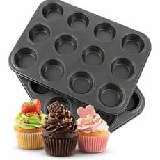 Kit 2 Formas Assadeira 24 Cavidades Total Cupcake Empada Muffin Antiaderente